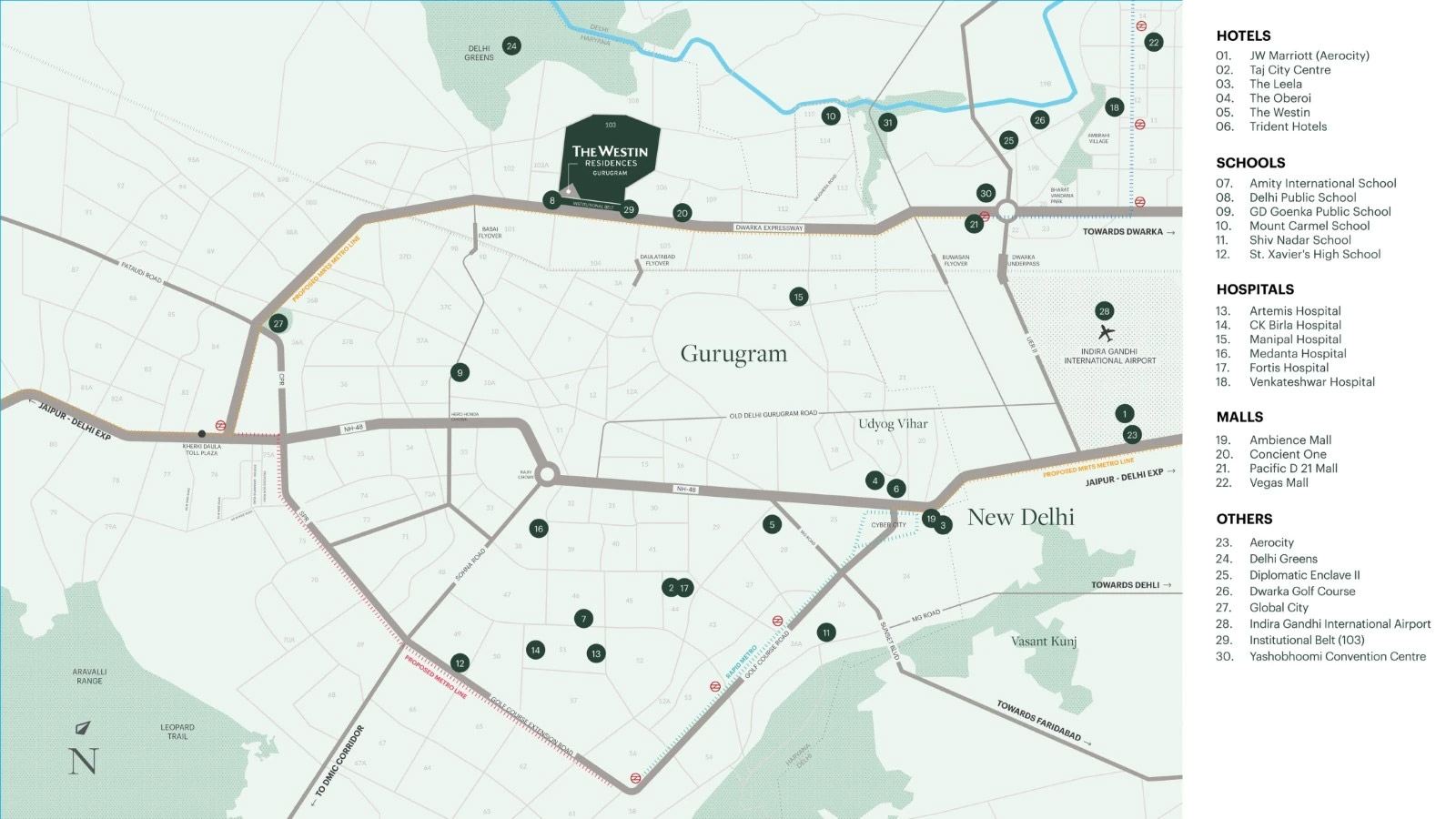 Project Location on Dwarka Expressway